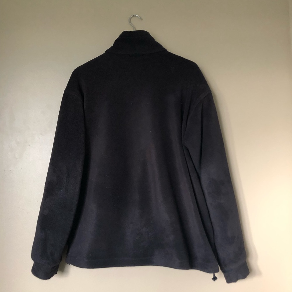 {Columbia} Dark Gray Fleece Jacket with Stripe - Picture 2 of 7